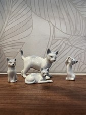 Vintage Miniature Lot Of 3 Cats/Kittens Germany  picture