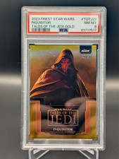 2023 Topps Finest Star Wars Tales Of The Jedi Inquisitor Gold /50 PSA 8 picture