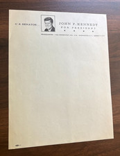 1960 John F Kennedy Official Campaign Letterhead Unused picture