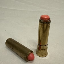 Vintage 1950s Helen Neushaefer Lipstick Gold Tone Coral Pink Vanity Collectible picture