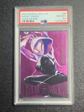 2022 Marvel Spider-Man Metal #28 🔥 Ghost-Spider Gwen Light FX Pink PSA 8.5 /75 picture