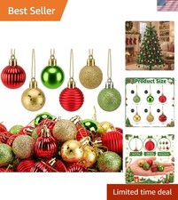 100 Pcs 1.2'' Colorful Mini Hanging Ornaments - Perfect for Trees & Wreaths picture