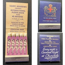 Girlie Feature Matchbook Churchills London picture