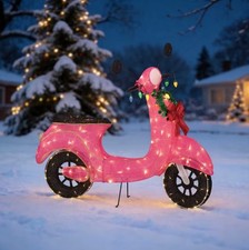 4 FT LED PINK SCOOTER CHRISTMAS OUTDOOR DECOR picture