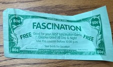 VTG Canobie Lake Amusement Park New Hampshire Fascination Game Coupon picture