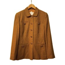 ESCADA 80s90s Silk Wool Tweed Jacket Cashmere Blend 38 ORN (Ages 14+) picture