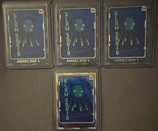2025 Panini Minecraft Base Set Glow Squid Cubic+3 Stone Parallels #25 4-Card Lot picture