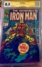 Iron Man #1 CGC SS 8.5 Signed and 