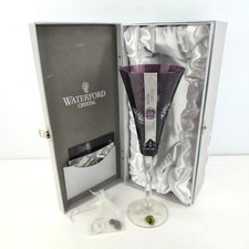 WATERFORD SNOWFLAKE WISHES HEALTH AMETHYST CHAMPAGNE FLUTE W/CHARM 2015 picture