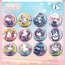 12Pcs/set Anime The 100 Girlfriends Who Really Love You Tinplate Badge picture