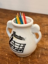 Vintage White Ceramic Graceland Toothpick Holder picture