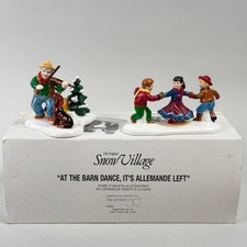 Department 56 Snow Village Figurine Set At The Barn Dance #54929 NOS picture