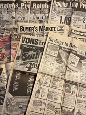 Vintage 1991 Southern California Grocery Store Newspaper Ad Lot - Food Ephemera picture
