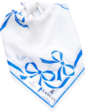 Lanvin en Bleu Japan Handkerchief RIbbon +Logo Pattern-Cotton-White & Blue-50cm picture