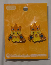 Pokemon Center Tokyo Mega Charizard Y Pikachu Poncho Pin Badge set picture