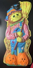 Vintage 1970's 3D Vacuform Hanging Halloween Scarecrow picture