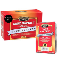 400 Card Saver 1 Semi Rigid Card Holders Plus 400 Soft Sleeves picture