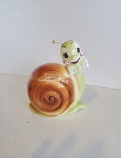 Snappy Vtg 1950’s Enesco Japan Porcelain Ceramic the Snail Sugar Bowl With Lid picture