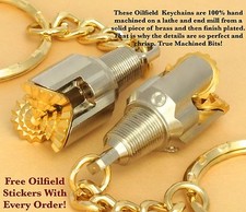 Oilfield Keychain Tricone Drill Bit Rock Bit Pendant Roughneck Oilfield Gift picture