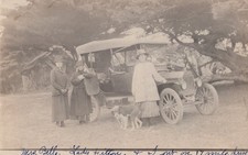 17 Mile Drive Monterey CA Ford Model T Cypress Tree 1915 - RPPC Photo Postcard picture