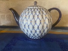 Vintage Leningrad Lomonosov Russian (USSR)Porcelain Tea Pot Cobalt Blue 22K Gold picture