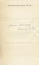 19th Century Author EDWARD P. ROE Autograph picture