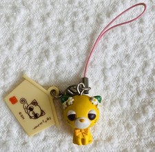 Vintage Yellow Ocha-ken Tea Dog San-x SEGA 2002 Mobile phone strap Japan picture