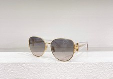 Chloe CH0256S Unisex Round Sunglasses Gold Clear Temple Grey Gradient 61□18-135 picture