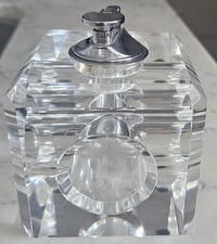 Vintage 1970s Acrylic Cube Table Lighter, An Antonio Imperatore Copy picture