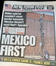 NEW YORK POST  Newspaper   SATURDAY OCTOBER 19/2024/  MEXICO FIRST picture