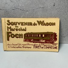WWI Armistice Foch Wagon Compiègne Forest Postcard Booklet 1918 picture