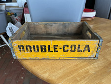 Antique Double-Cola Wooden Soda Crate picture