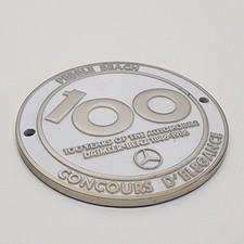 Rare Vintage 1986 Pebble Beach Concours D'Elegance Grille Emblem Badge White picture