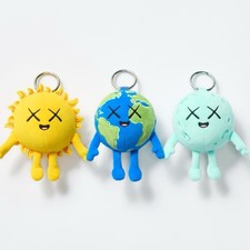 KAWS x UNIQLO UNIVERSE Charm 3 Set Earth Sun Moon Complete 2026 picture