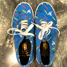 VANS Authentic Vivienne Westwood Blue Lightning Print Canvas Lace-Up Low Top picture
