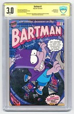 Bartman #1 Simpsons CBCS Groening Morrison Vance Signed Foil Poster 1993 picture