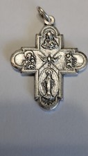 Vintage 4 Way Medal New Catholic Scapular,miraculous Medal 1