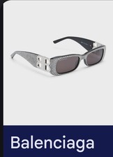 BALENCIAGA SIGNATURE SQUARE BLACK/GREY 60-18-145 XL SUNGLASSES NEW AUTHENTIC picture