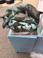 vintage bronze and brass oceanic art piece picture