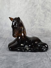 Vintage 1970's Avon Sun Blossoms Cologne Amber Glossy Glass Gentle Foal (Filled) picture