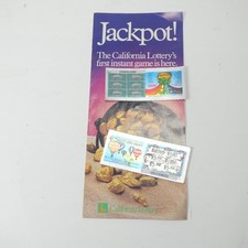 California Lottery 1985 Scratch Off Tickets & Brochure Vintage picture