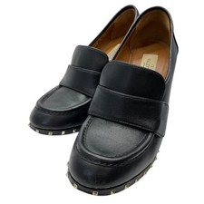 Valentino Garavani Studded Leather Round Toe Loafer Pumps MW1S0B38 Black EU 38 picture