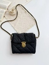 Pre-Owned Prada Nylon Chain Crossbody Bag in Black picture