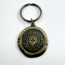 Vintage Brass Goldschlager Switzerland Liquor Coin Key Chain Promo Advertising picture