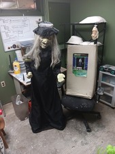 VERY RARE Spirit Halloween Morbid Enterprises 5ft animated witch gemmy morbid ht picture