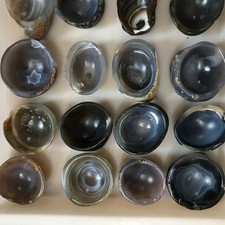 5pcs Wholesale Rare Gobi  eye silk banded face semi-precious stone bowl picture