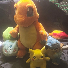 Nintendo Licensed Pokémon Plush Lot Pikachu Charmander Bulbasaur Blastoise picture