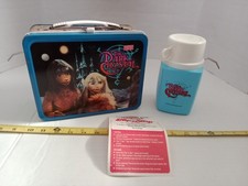 vintage 1982 The Dark Crystal metal Lunch Box & Original Thermos w/ paper. picture