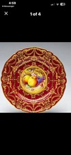 Royal Worcester Painted Fruit Cabinet Plate Signed P Platt  picture