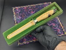 NOS VINTAGE WERNIGERODE GERMANY DEER HOOF LETTER OPENER w/ SHEATH & FACTORY CASE picture